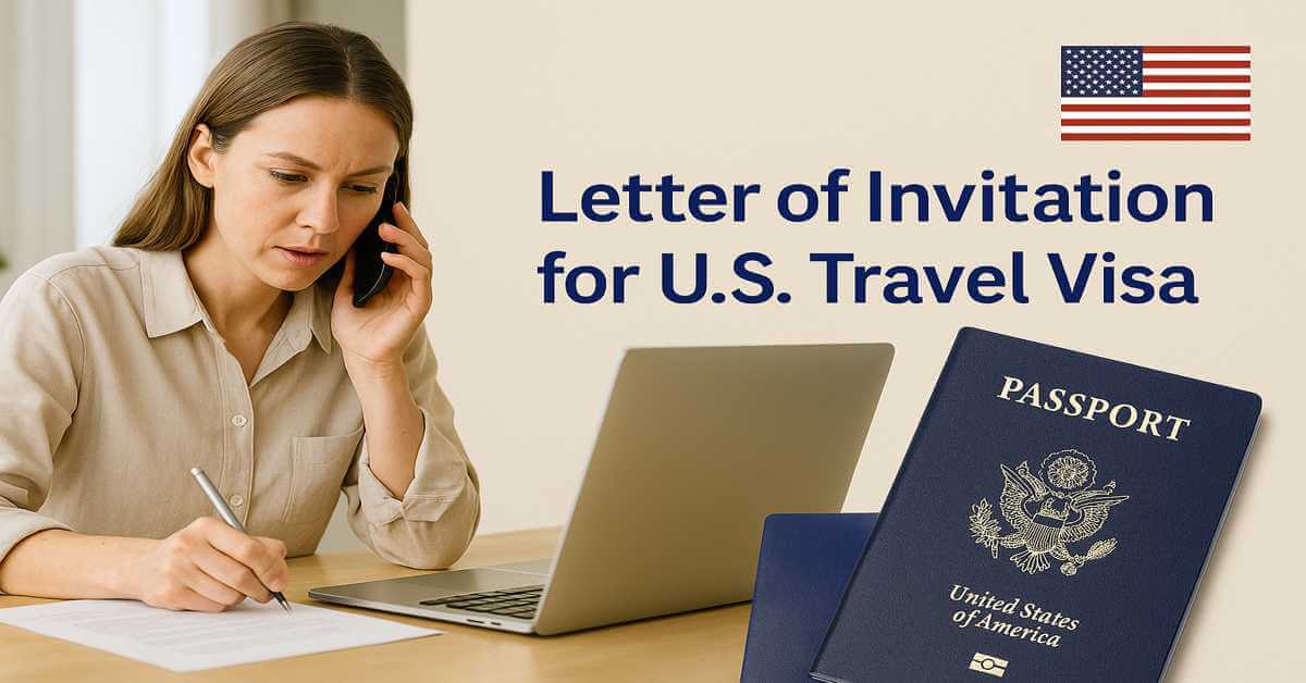 Letter of Invitation for U.S. Travel Visa