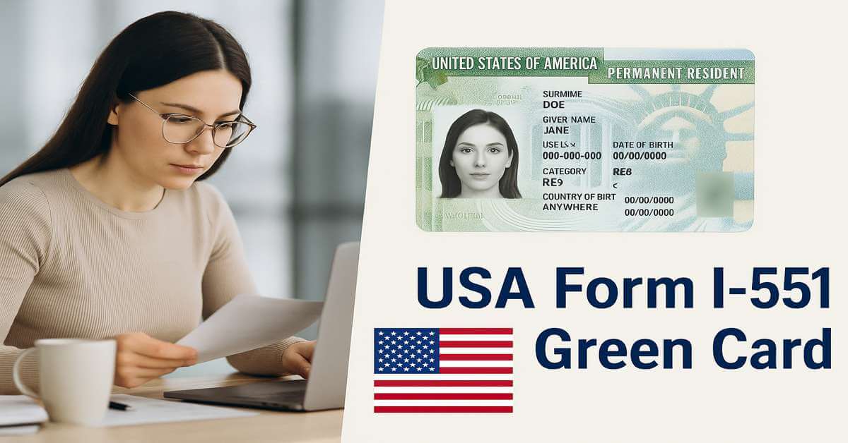 USA Form I-551 Green Card